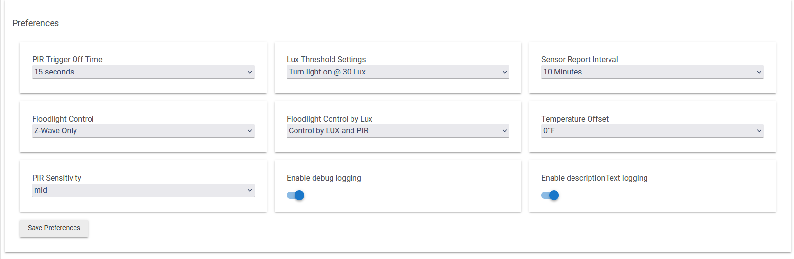 HomeSeer HSFLS100 ZWave Plus Floodlight Sensor (GEN 2) Built In