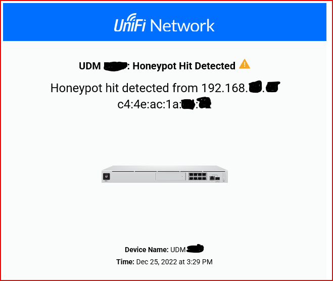 UniFi UDM Honneypot Hits from C-3 and C-4 and C-7 Hubs - 🛎️ Get