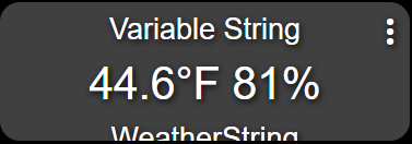 Weather - Variable String