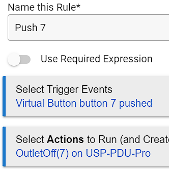 Rule for Button 7