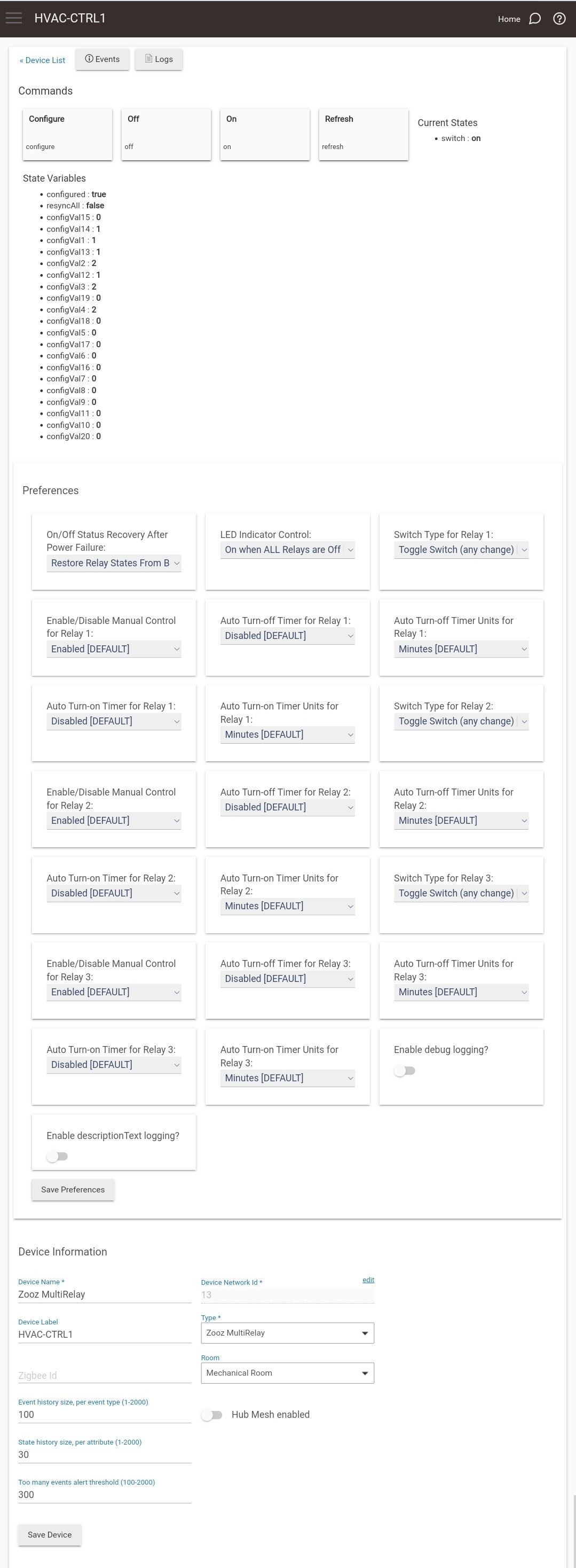 Zooz zen 16 multi relay help Devices Hubitat