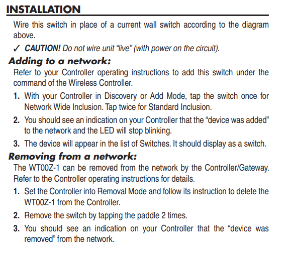 Trouble Resetting Linear WT00Z1 Dimmer 🛎️ Get Help Hubitat