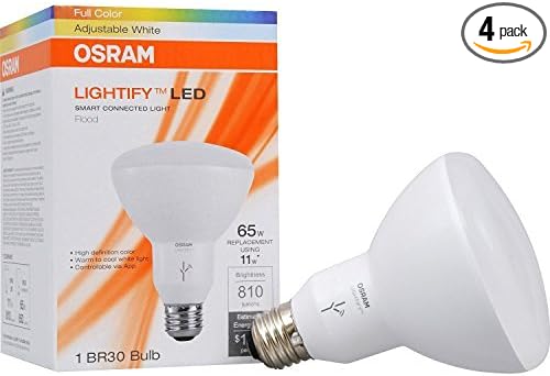 OSRAM LIGHTIFY A19 Smart Adjustable White LED, Dimmable, 9.5W, Hub Required