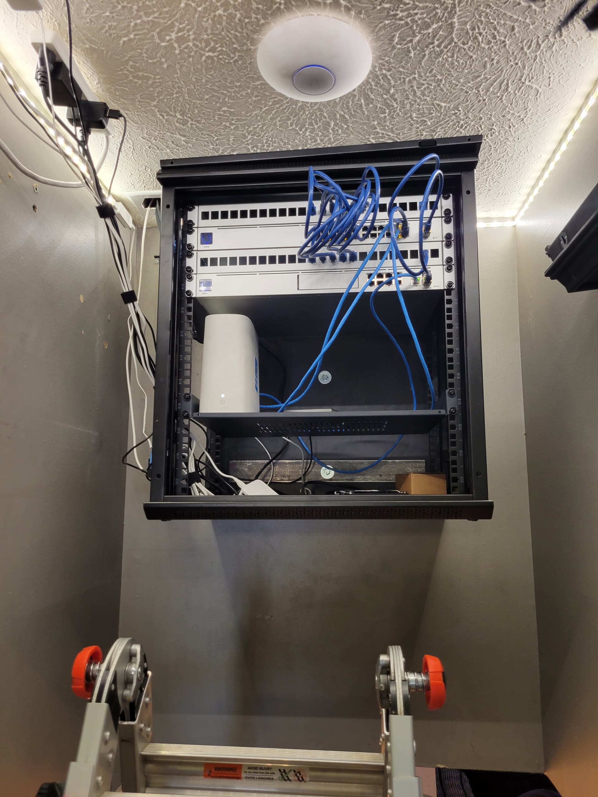 Out of Ceiling Cable Management / Install : r/HomeNetworking