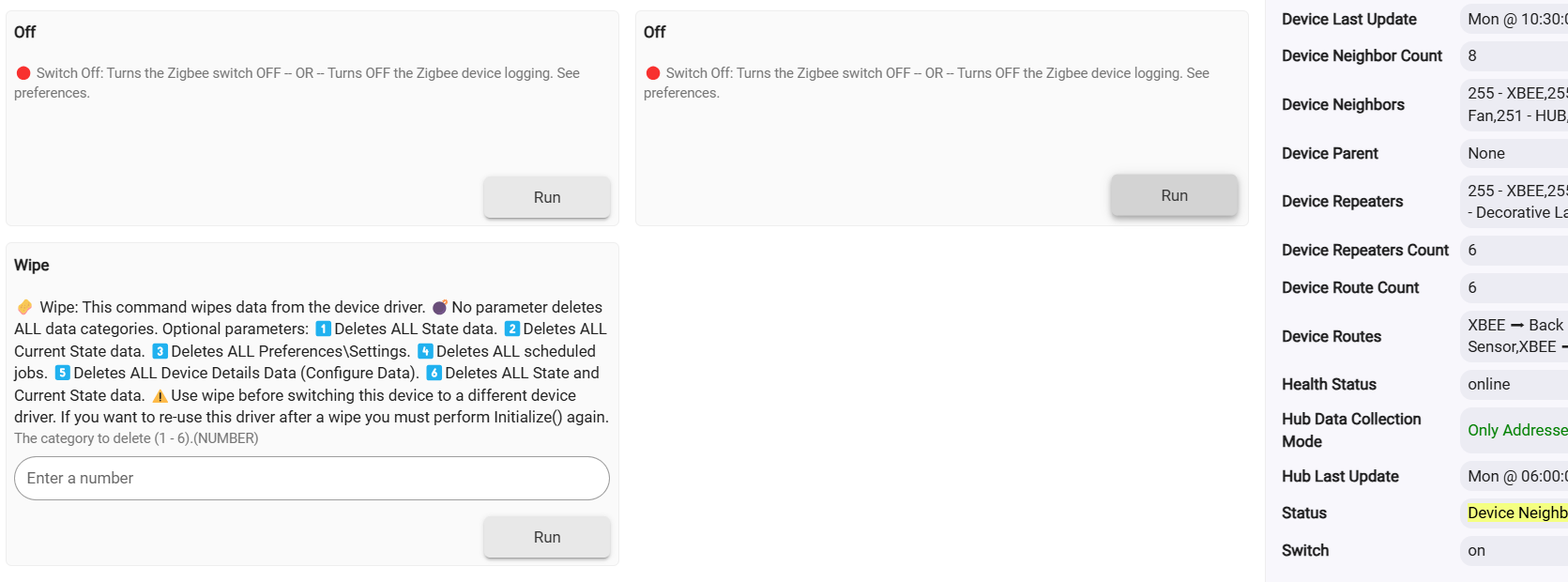 [BUG REPORT]Hub UI Bug for Simple Switch Operation - Devices - Hubitat