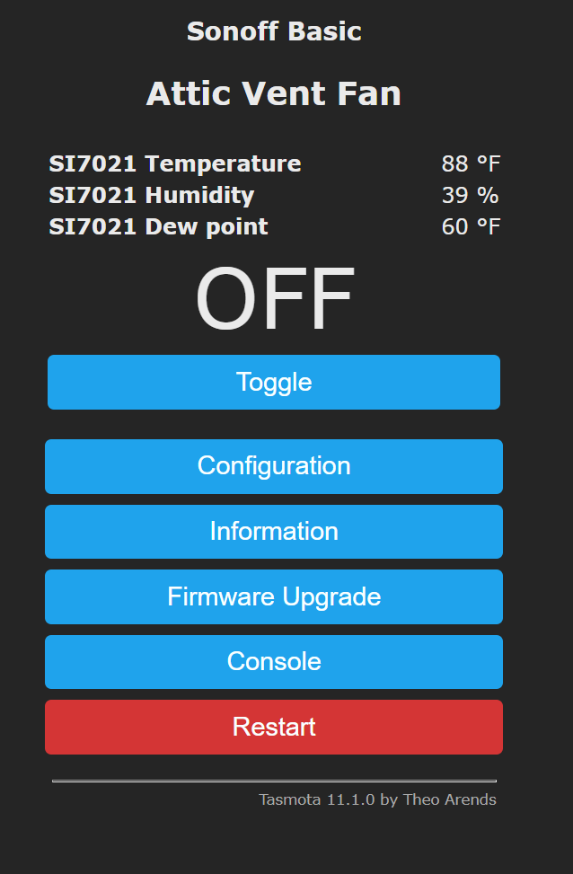 Sonoff Basic] Seen in the wild: Temperature sensor connected to