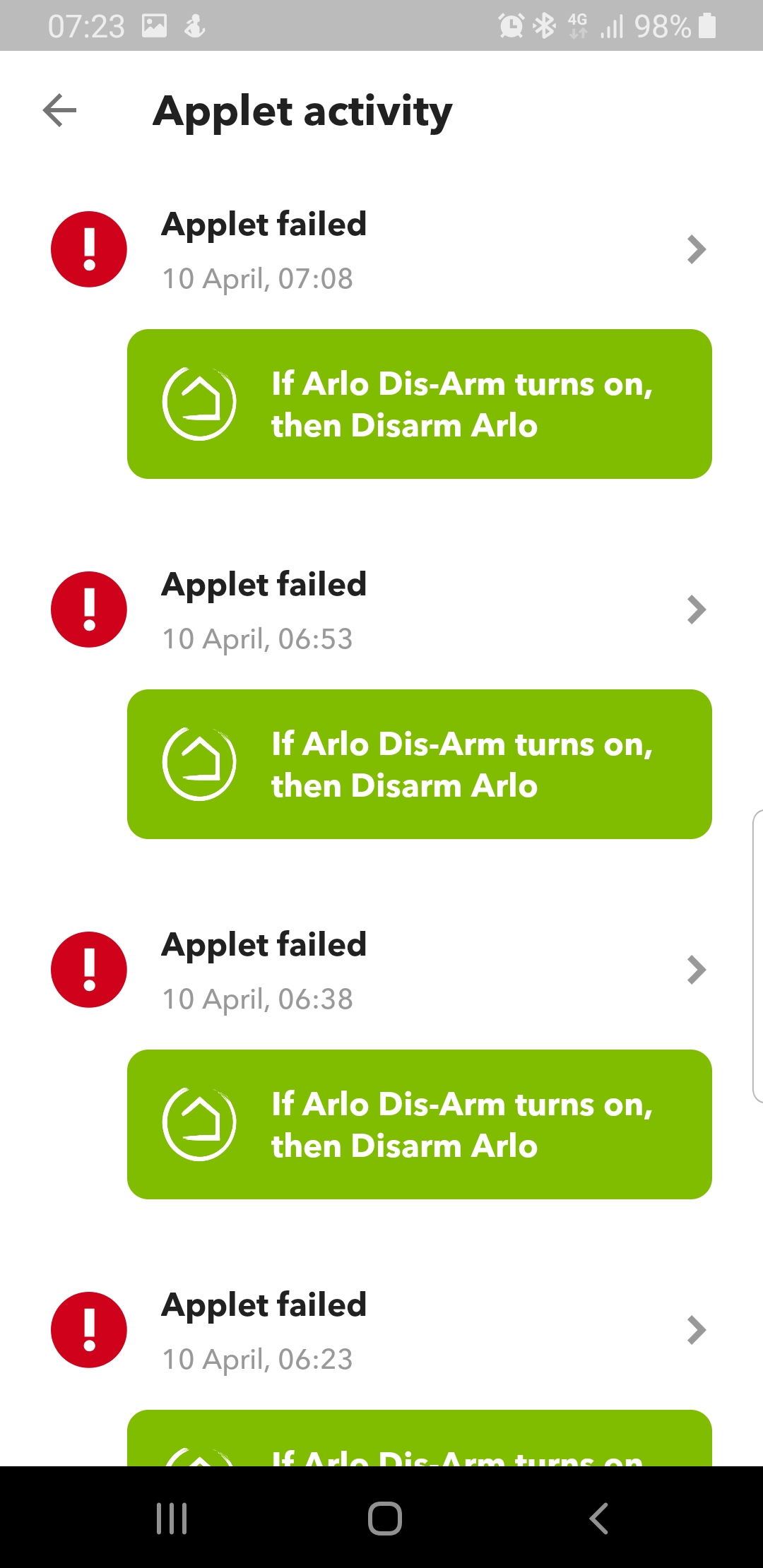 Arlo sales and ifttt