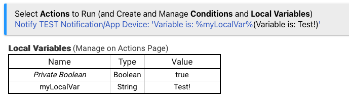 Screenshot of rule
