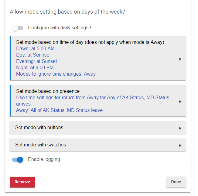 Mode Manager Not Changing Modes - 🛎️ Get Help - Hubitat