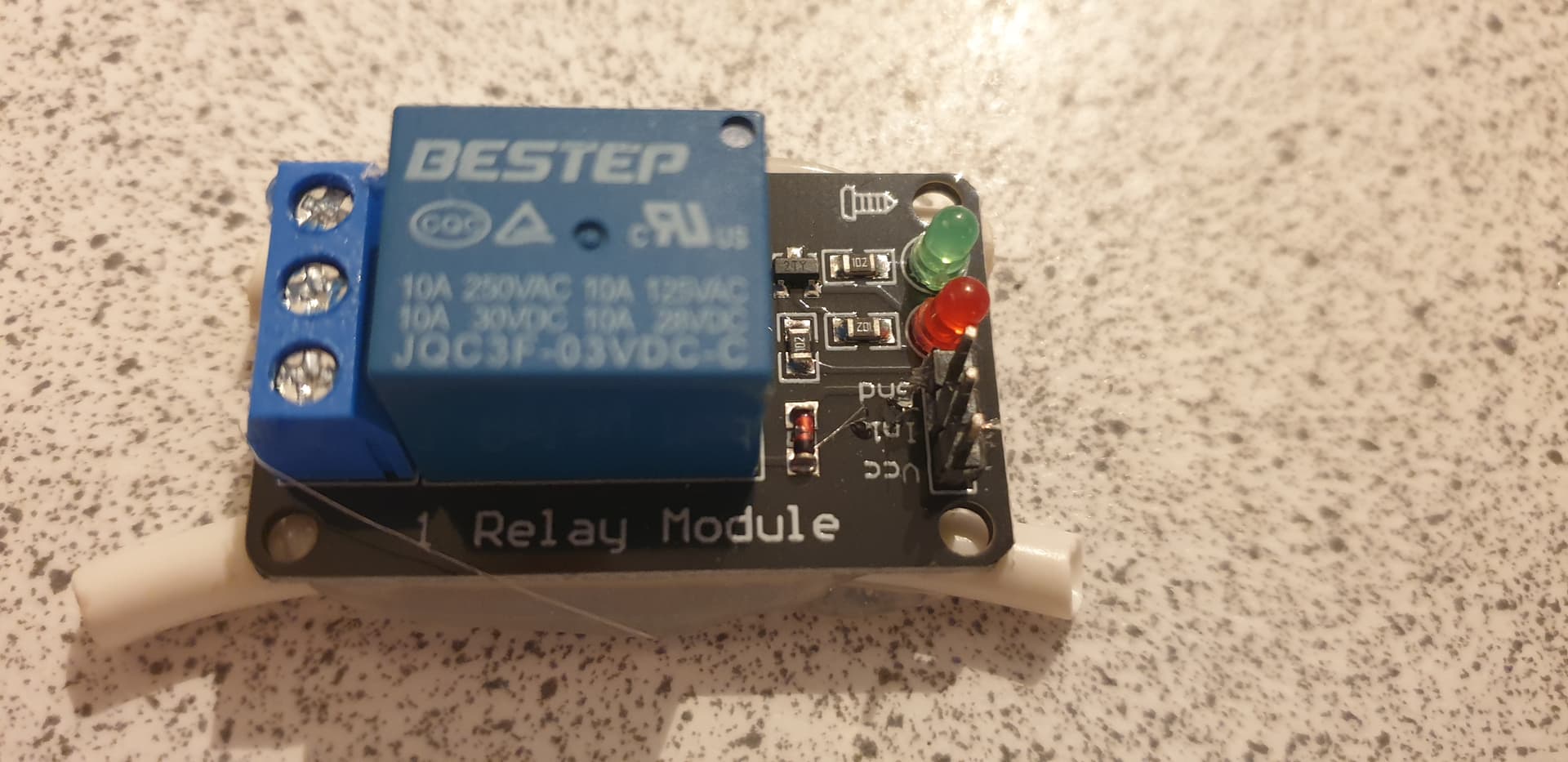 3V relay/konnected - momentarily charges when power source changes ...