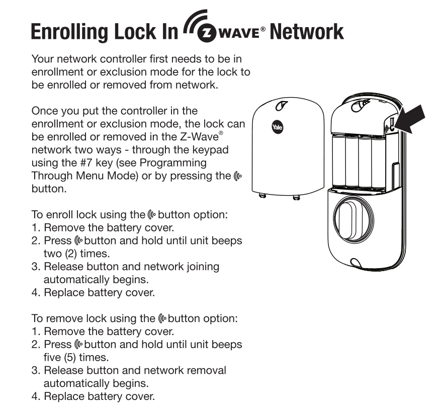 Yale Lock YRD110 Devices Hubitat