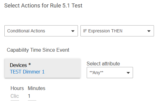 Rule-5.1: Screenshot of 'Time since event' condition